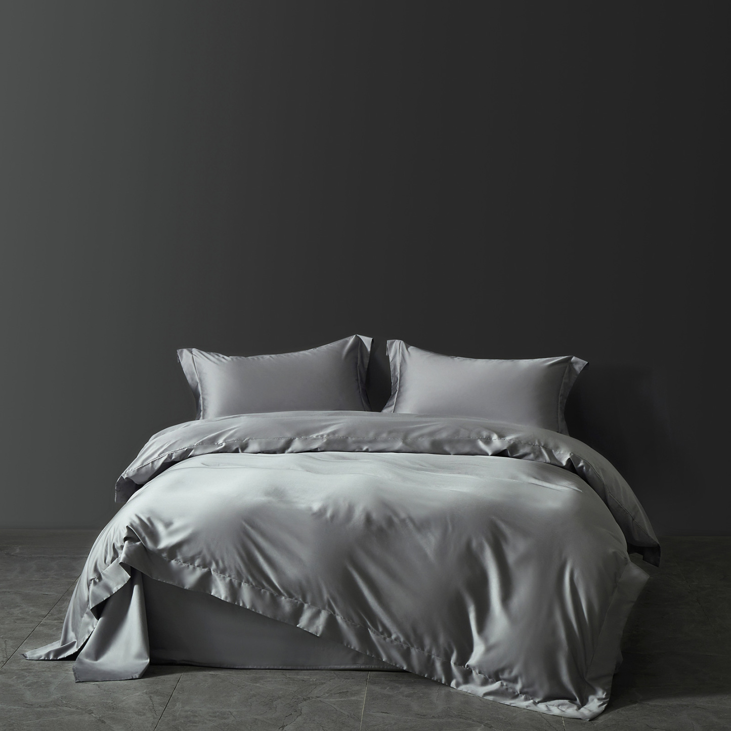 Bedding sets (Tencel Lyocell) - Owllight Royal 2000TC Bed Sheets - Stone Grey King | Queen Fitted Bedsheet Set and Full