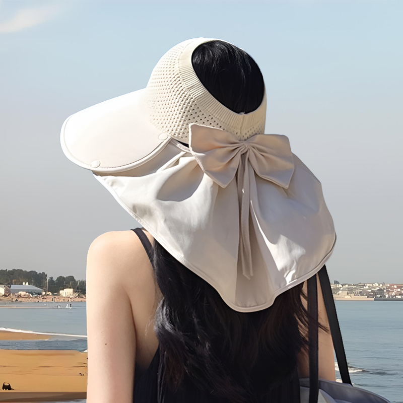 夏季大簷可拆卸披肩護頸漁夫帽
