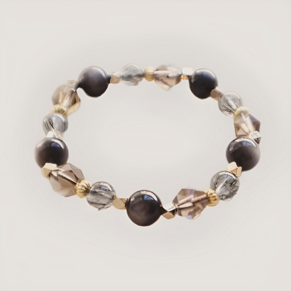 銀曜石黑曜石組合手鍊