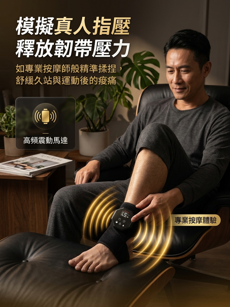 腳踝按摩器石墨烯電加熱熱敷腳踝震動保暖儀手腳足部按摩器