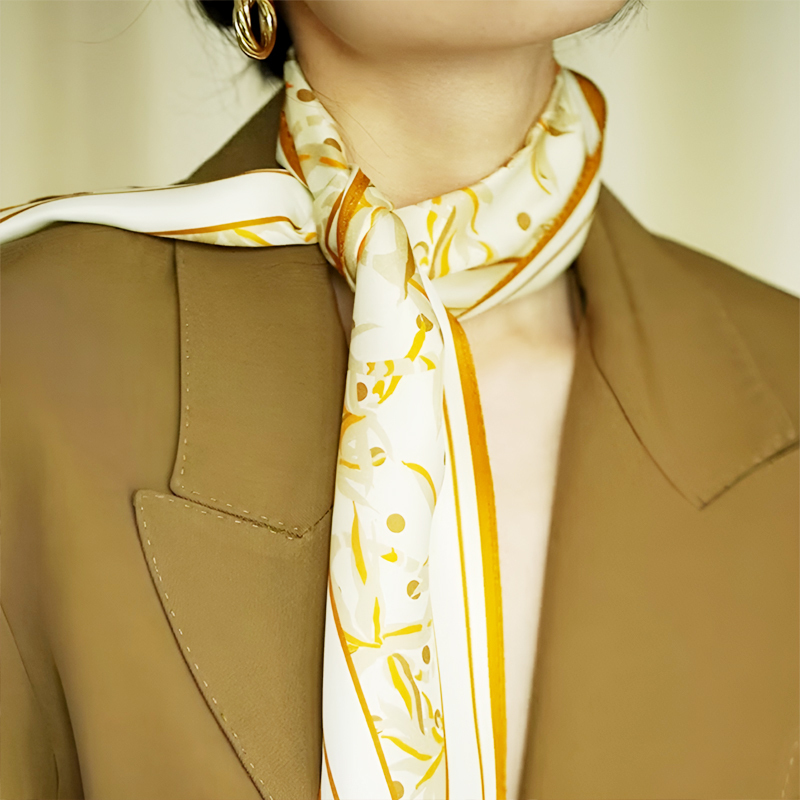 菱形斜紋百搭絲巾