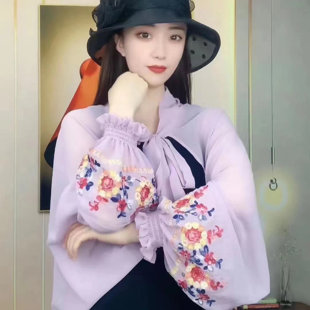 時尚刺繡披肩女