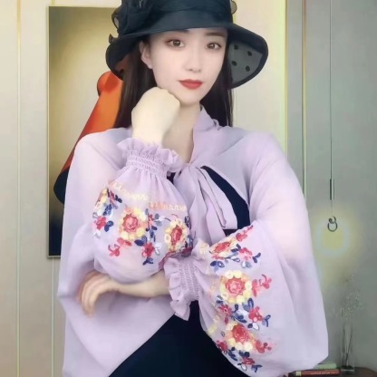 時尚刺繡披肩女