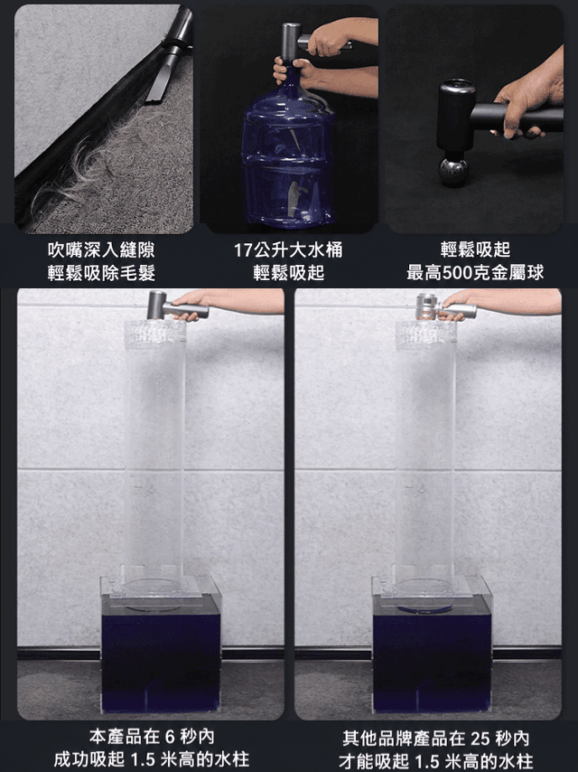 洗吹充抽四合一全自動吸塵器