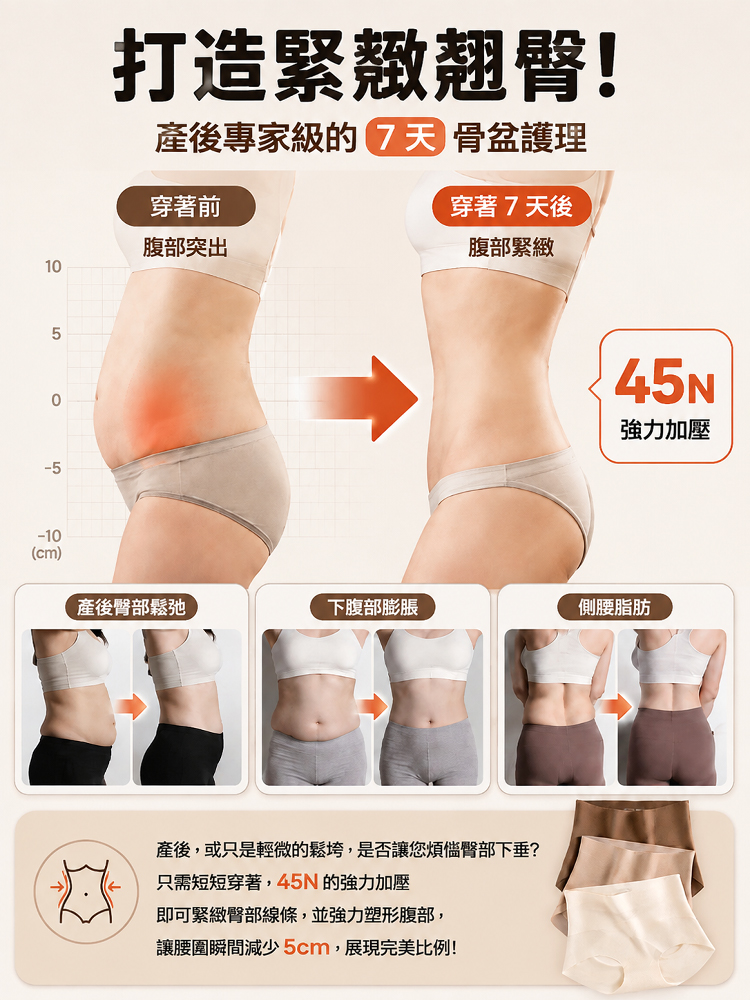 X型塑形小蠻腰高腰無痕內褲