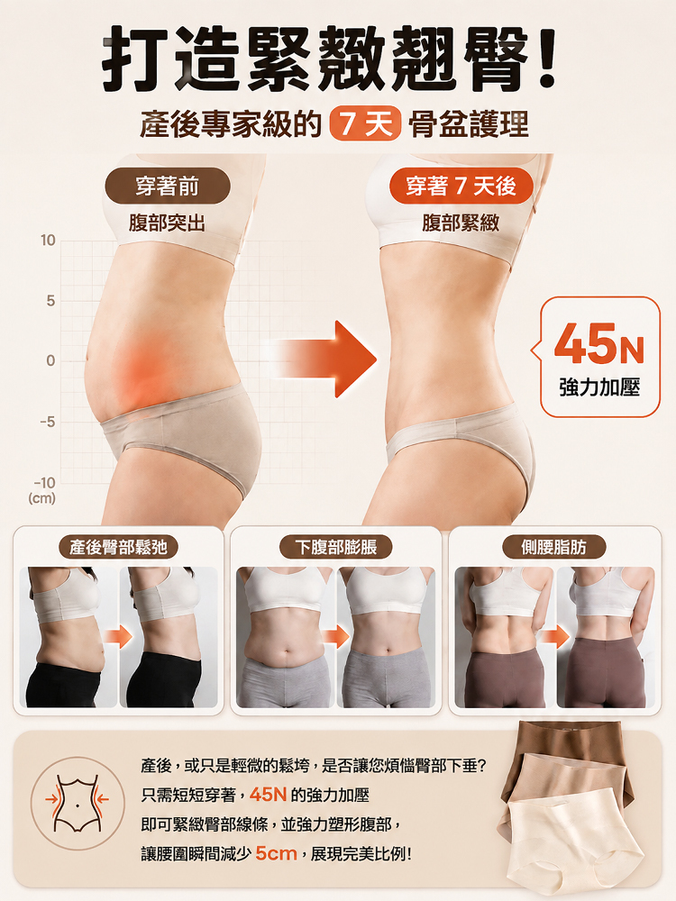 X型塑形小蠻腰高腰無痕內褲