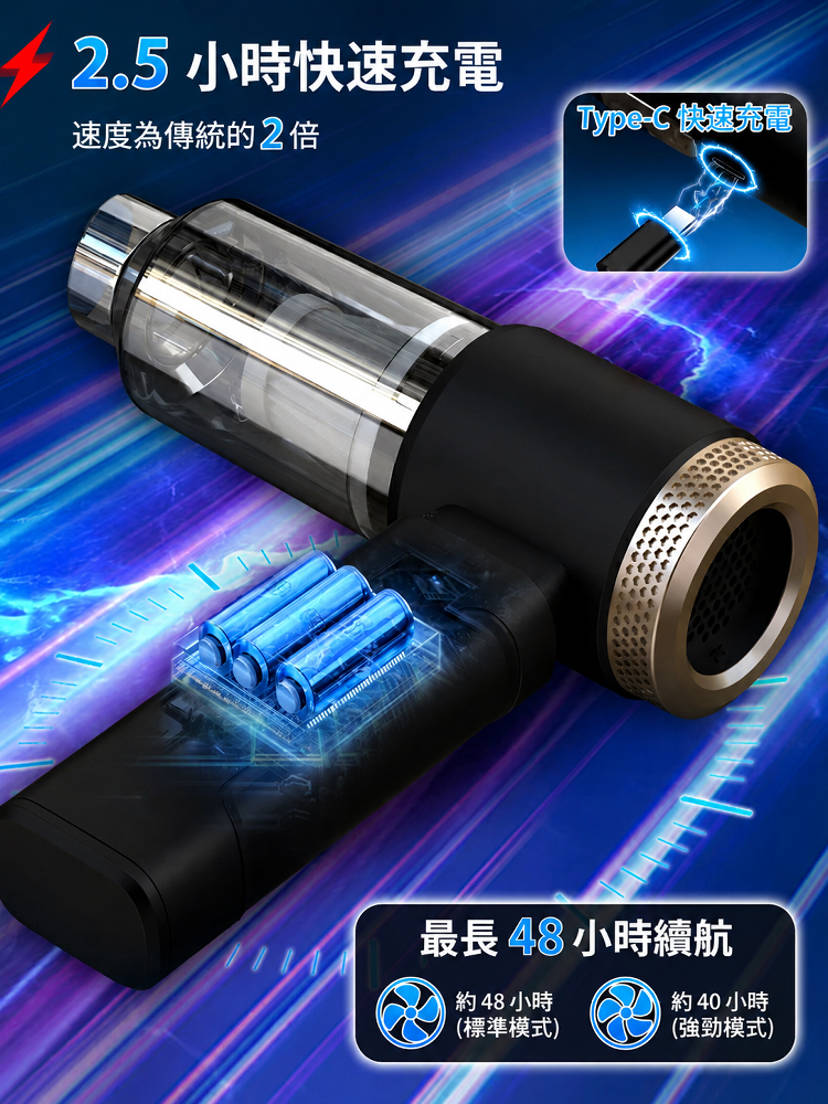 多功能大功率車載吸塵充氣一體機