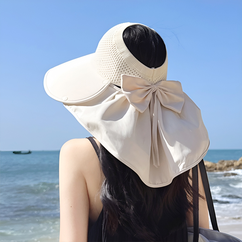 夏季大簷可拆卸披肩護頸漁夫帽