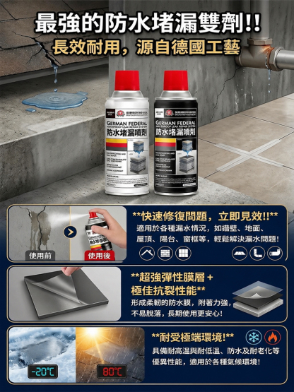 德國進口強力防水補漏噴劑