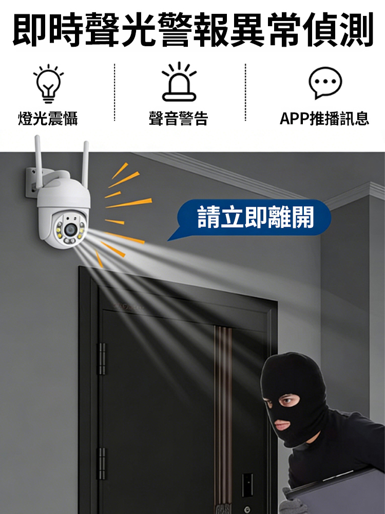 360°智慧防水無線監視攝影機