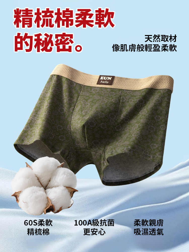 時尚印花抑菌男內褲