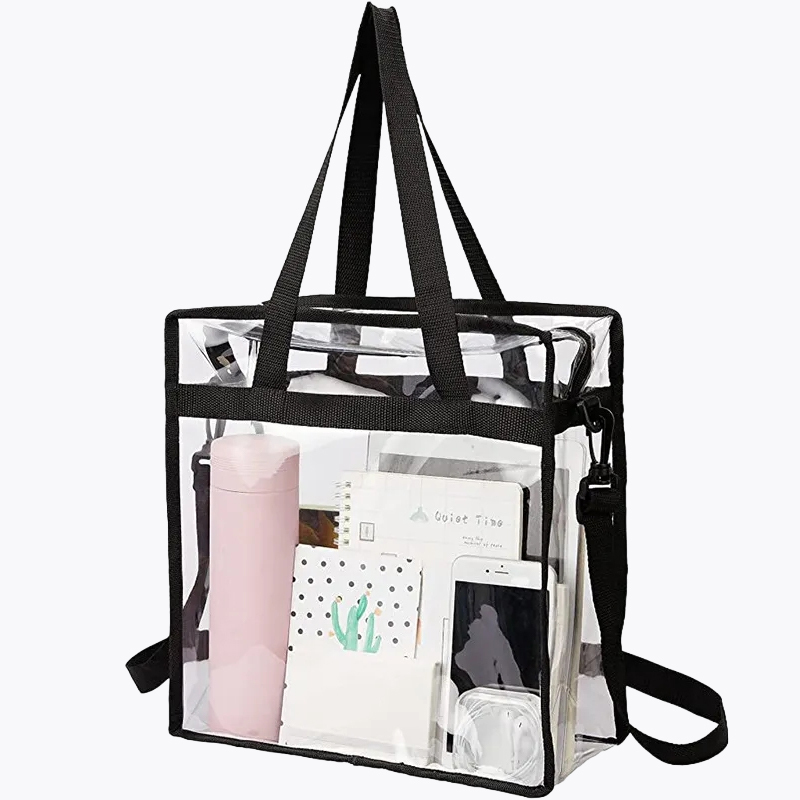 Hot selling PVC handbags, crossbody dual-purpose shopping bags, ball game concert, beach travel bags