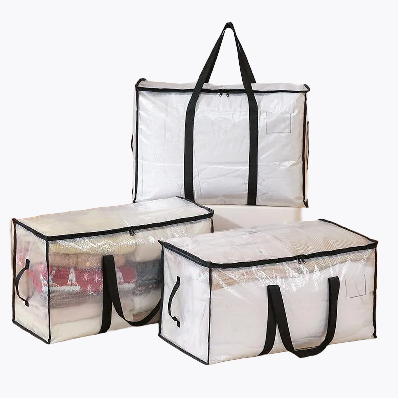 Fully transparent storage bag quilt clothing moving bag large capacity waterproof and moisture-proof quilt storage bag