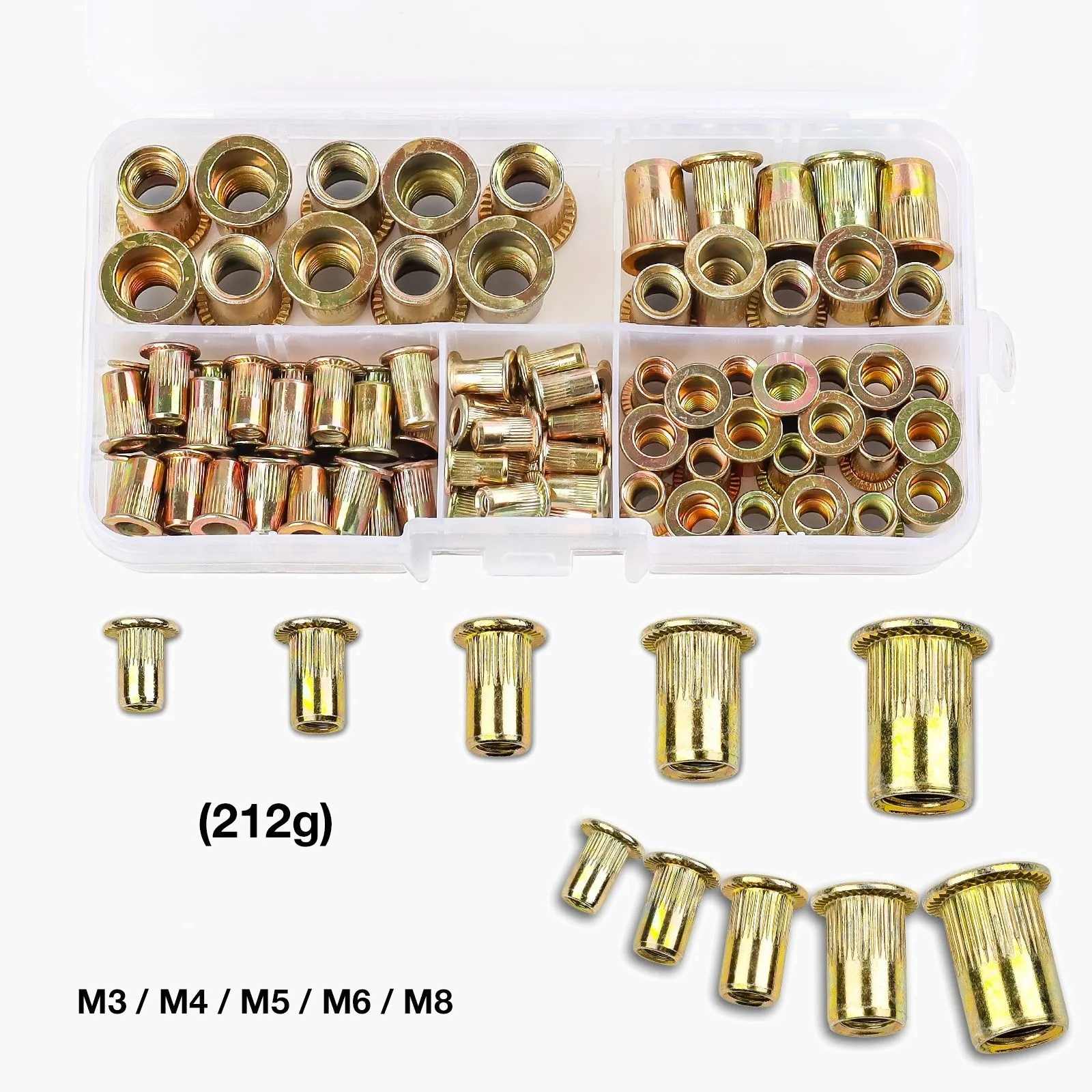 Flat Head Vertical Rivet Nut Set Nut Set Household Flat Head Galvanized Straight Pattern