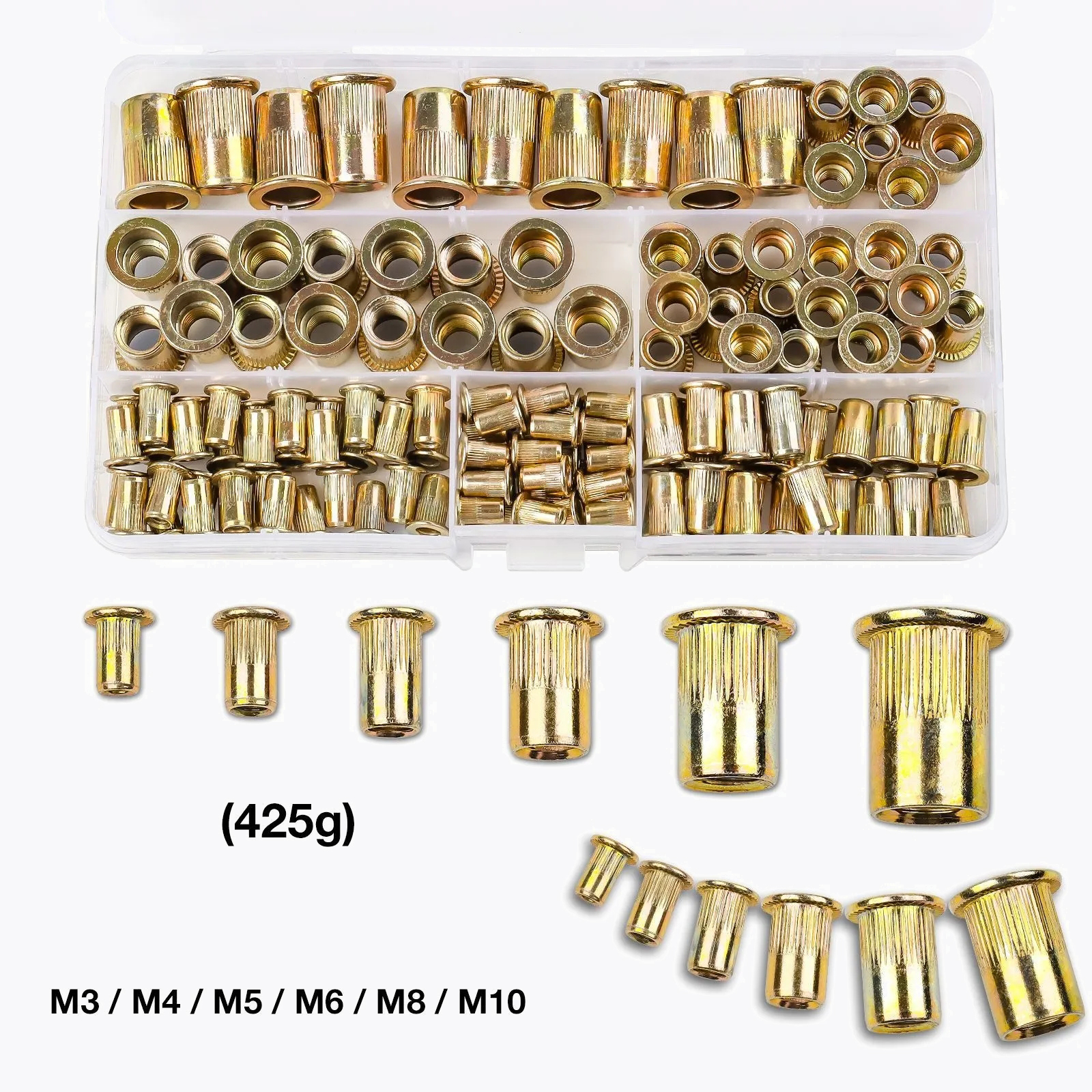 Flat Head Vertical Rivet Nut Set Nut Set Household Flat Head Galvanized Straight Pattern