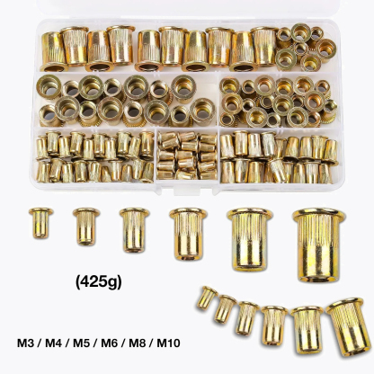 Flat Head Vertical Rivet Nut Set Nut Set Household Flat Head Galvanized Straight Pattern