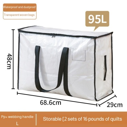 Fully transparent storage bag quilt clothing moving bag large capacity waterproof and moisture-proof quilt storage bag