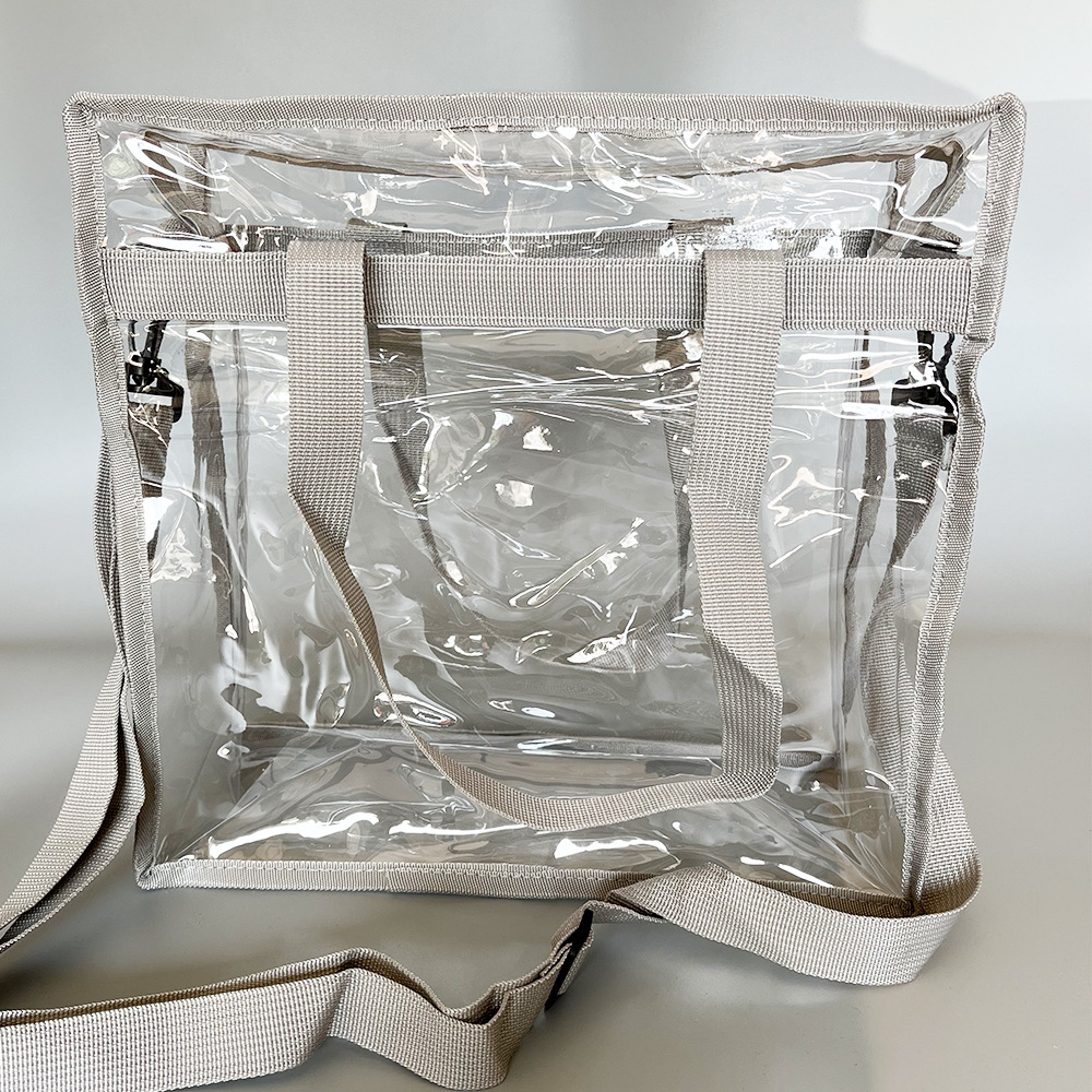 Hot selling PVC handbags, crossbody dual-purpose shopping bags, ball game concert, beach travel bags