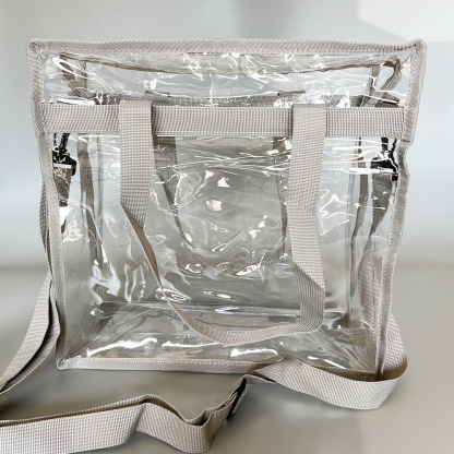 Hot selling PVC handbags, crossbody dual-purpose shopping bags, ball game concert, beach travel bags