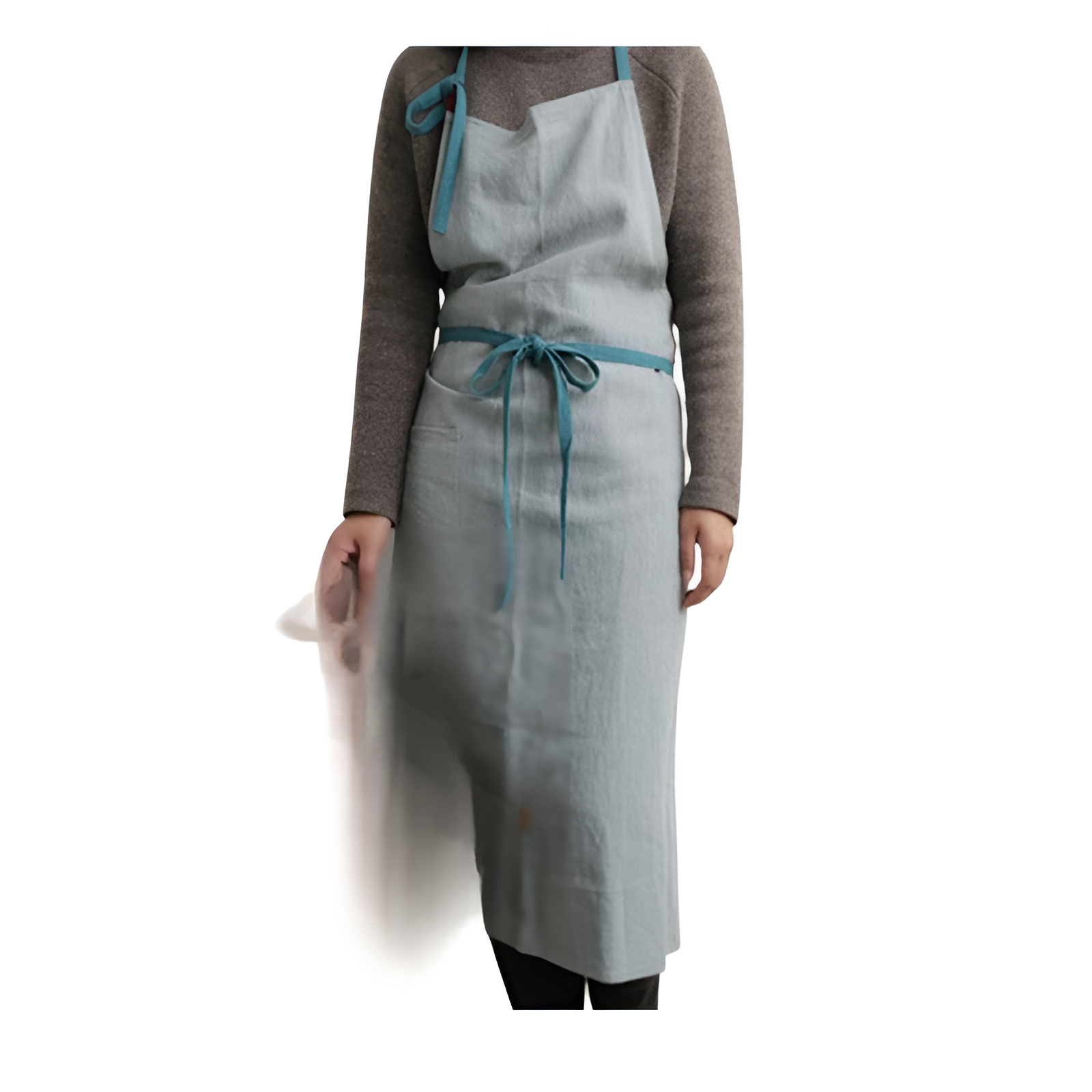 Linen Cotton Household Kitchen Fashion Tie Art Art Men and Women Work Apron