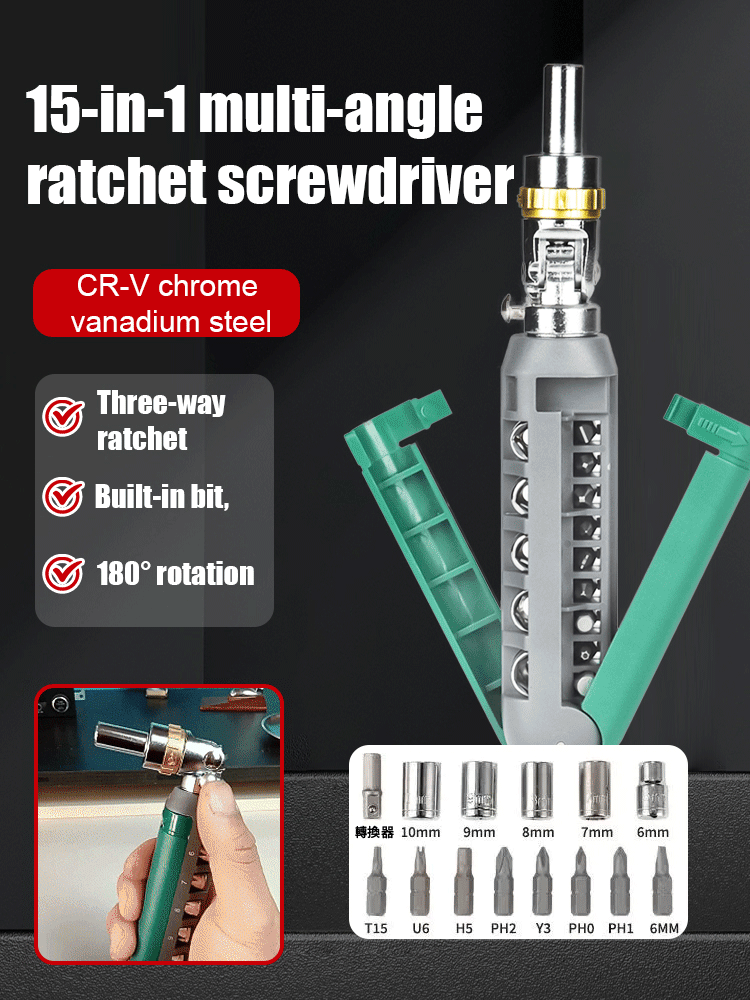 15-in-1 ratchet screwdriver，Today's special price, free shipping! Free Trial