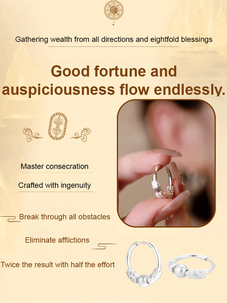  Lucky Turn Silver Ear Buckle，Return anytime if not satisfied