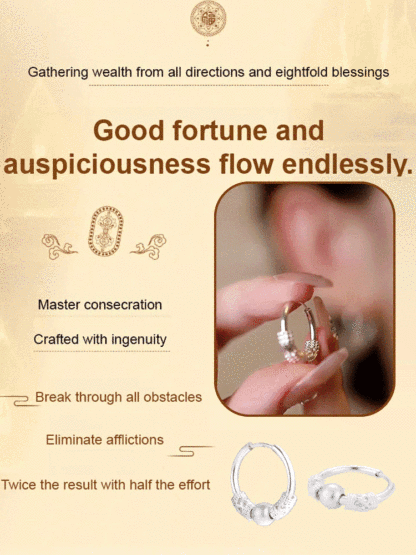  Lucky Turn Silver Ear Buckle，Return anytime if not satisfied