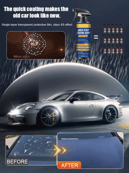 🚗Just one spray and you can skip the car wash for 8 months✨no polishing, no water, no expensive detailers. Just spray, wipe, and you're done. And it lasts 8 months, rain or shine.