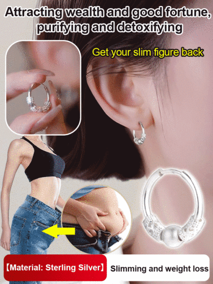  Lucky Turn Silver Ear Buckle，Return anytime if not satisfied