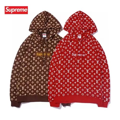【LOUIS VUITTON x SUPREME】 パーカー 男女兼用 ご好評に付き再入荷！