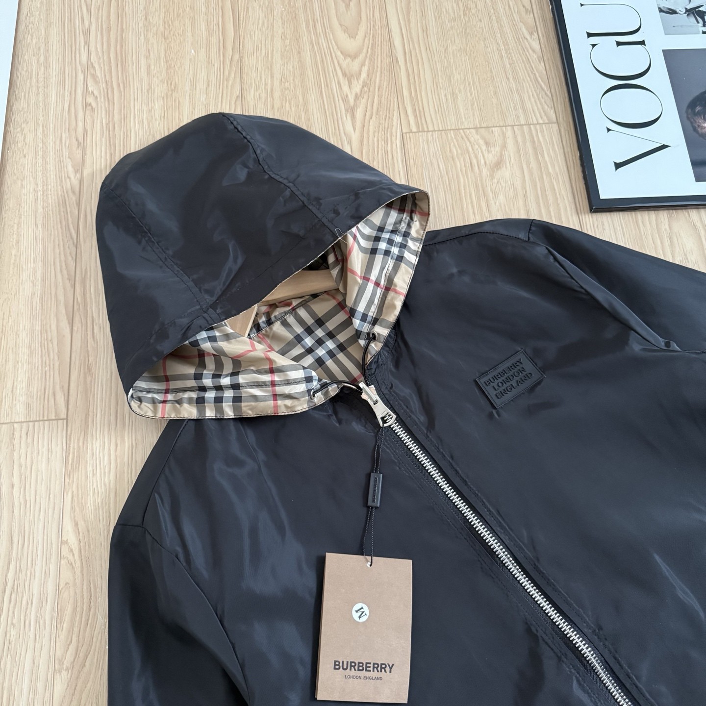 【BURBERRY】両面チェックパーカージャケット