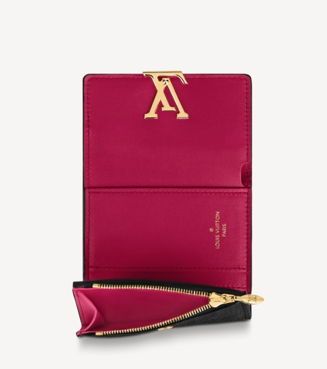 ◆お早めに!!◆ LV カプシーヌ XS コンパクト 財布 黒 ピンク