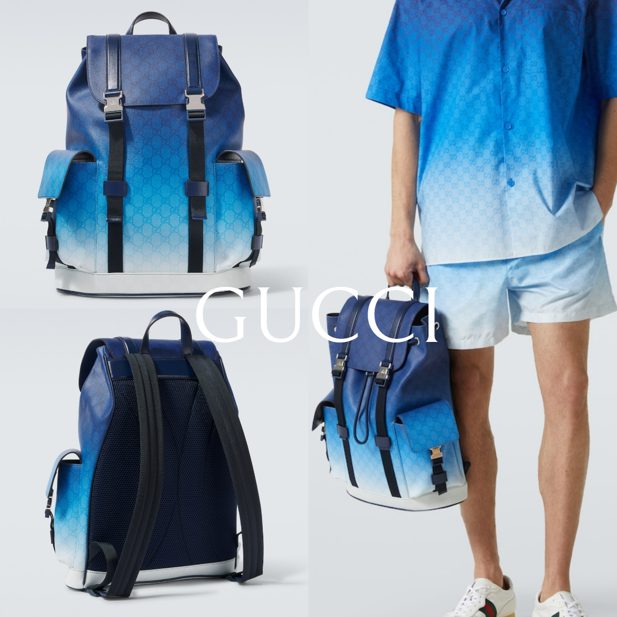 GUCCI*Chroma GG ブルーグラデモノグラム バックパック リュック