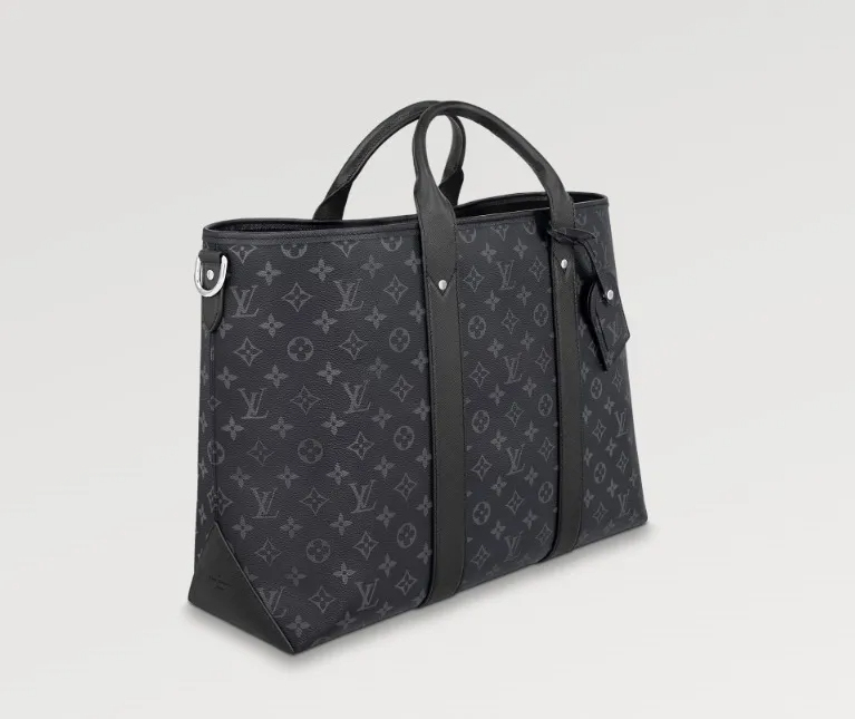 LOUIS VUITTON 機能的 ヴィトン トートバッグ ウィークエンド 白 黒 ビジネス M30919 M30937