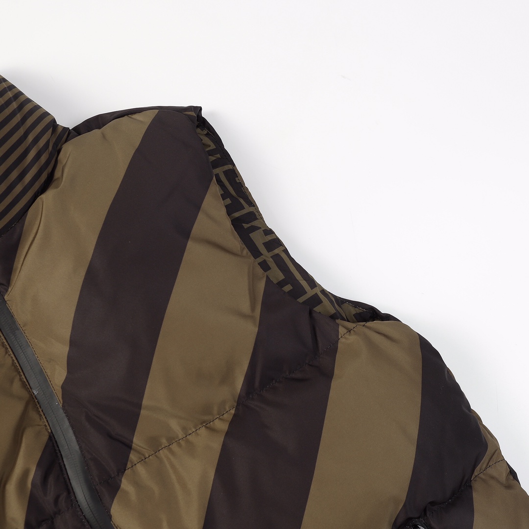 FENDI  パターン フロントボタン ダウンジャケット ブラック