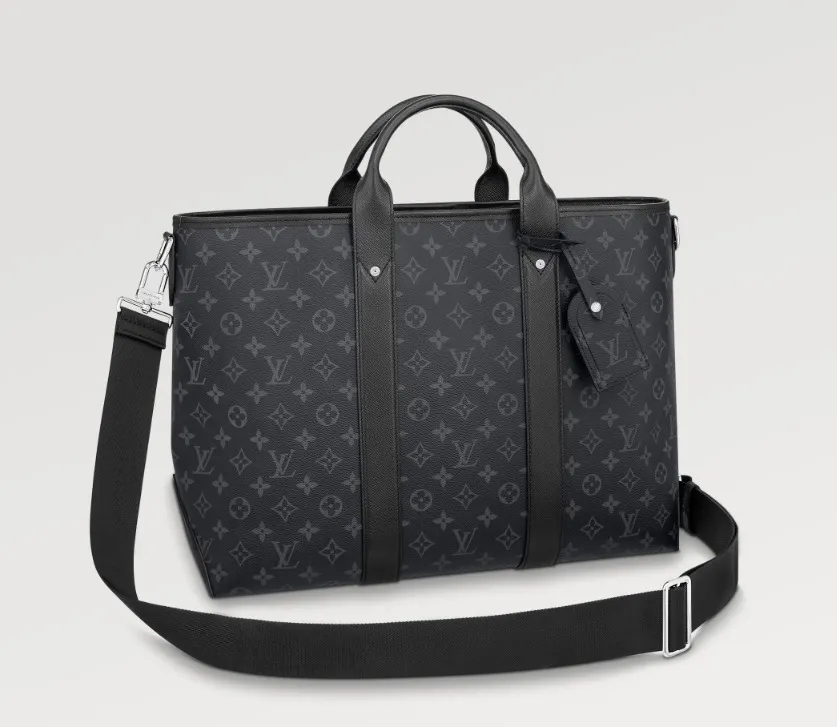 LOUIS VUITTON 機能的 ヴィトン トートバッグ ウィークエンド 白 黒 ビジネス M30919 M30937
