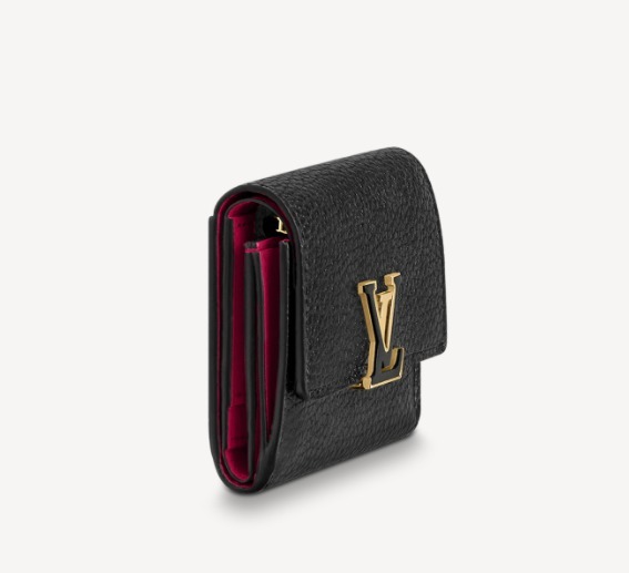 ◆お早めに!!◆ LV カプシーヌ XS コンパクト 財布 黒 ピンク