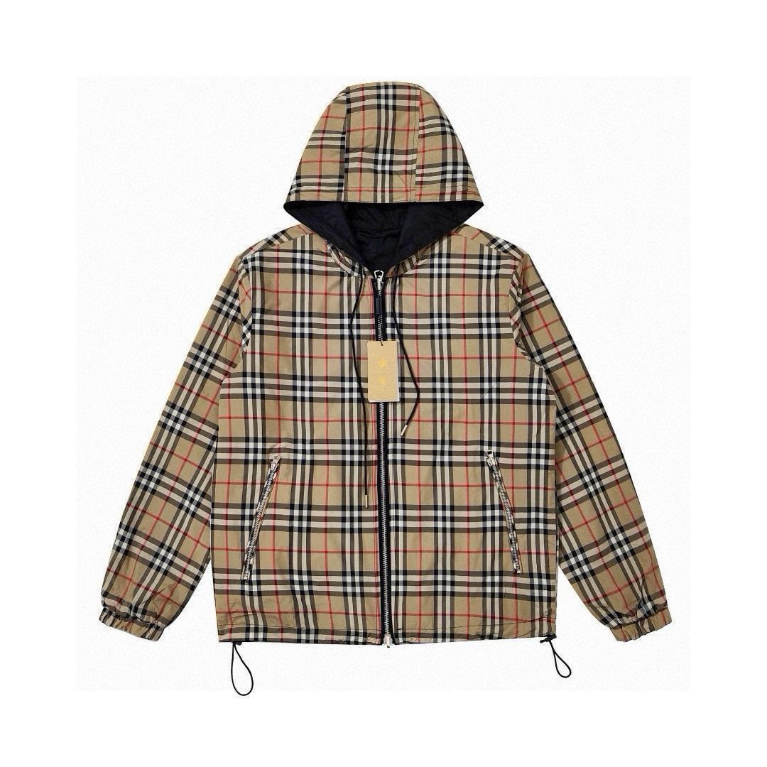 【BURBERRY】両面チェックパーカージャケット