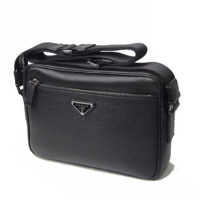 PRADA メンズ レザー ショルダーバッグ