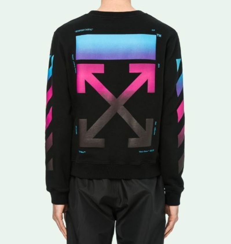 人気◆OFF WHITE◆DIAG GRADIENT ロゴ スウェット