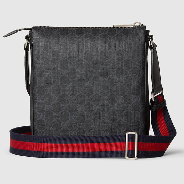 GUCCI 直営店GGブラック スモール メッセンジャーバッグ