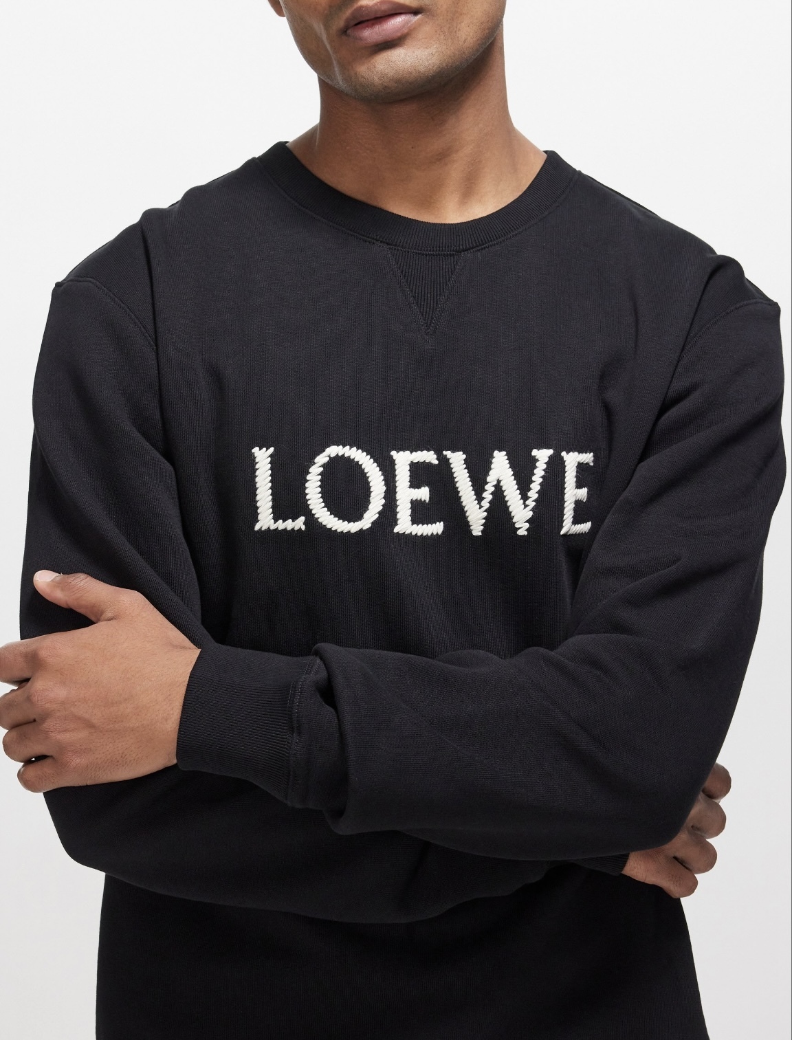 LOEWE ロゴ エンブロイダリー コットン スウェットシャツ 人気