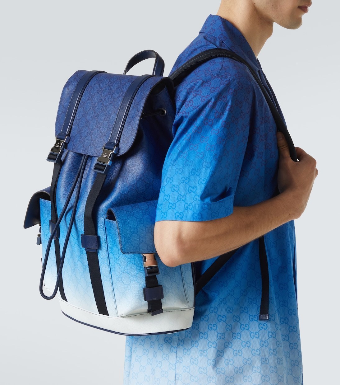 GUCCI*Chroma GG ブルーグラデモノグラム バックパック リュック