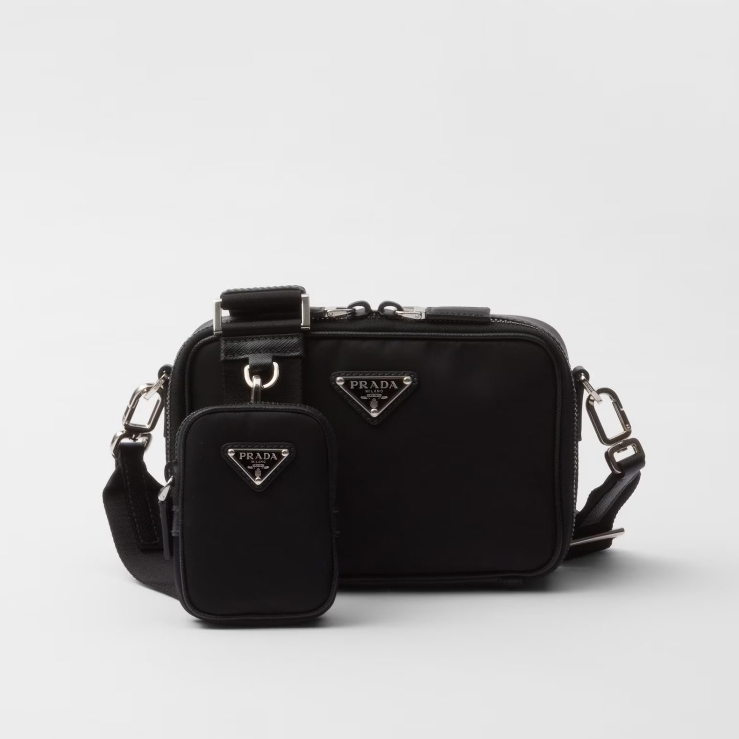 ◆PRADA Re-Nylon xサフィアーノレザー バッグ