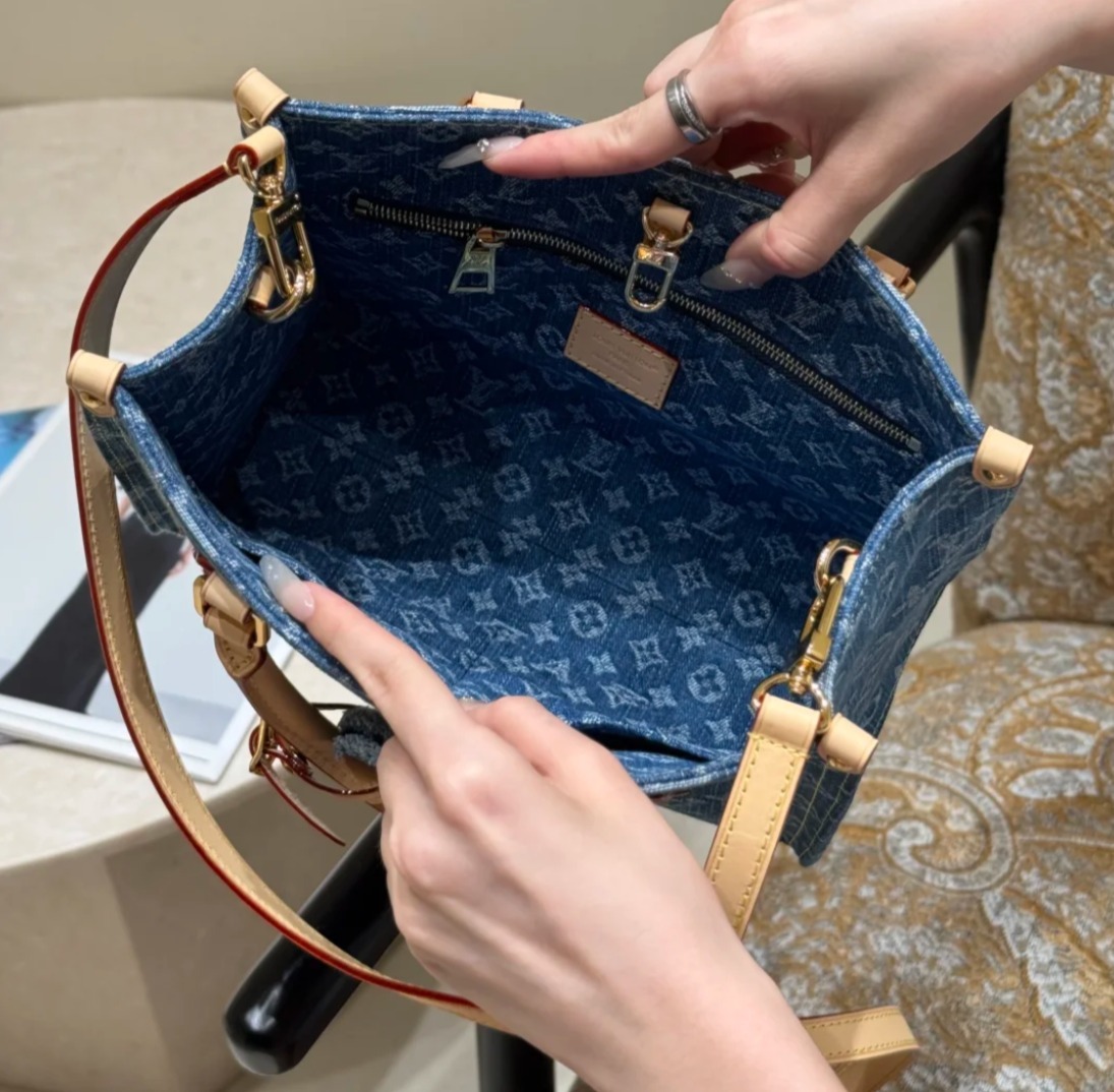 【お洒落】Louis Vuitton モノグラム・デニム オンザゴー PM  M14633
