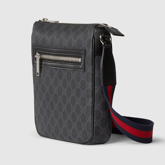 GUCCI 直営店GGブラック スモール メッセンジャーバッグ