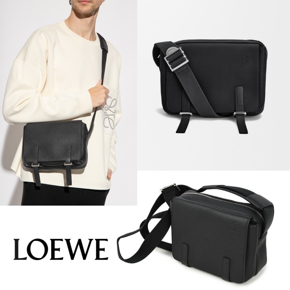 LOEWE ♦ミリタリーXSフルグレインメッセンジャーバッグ