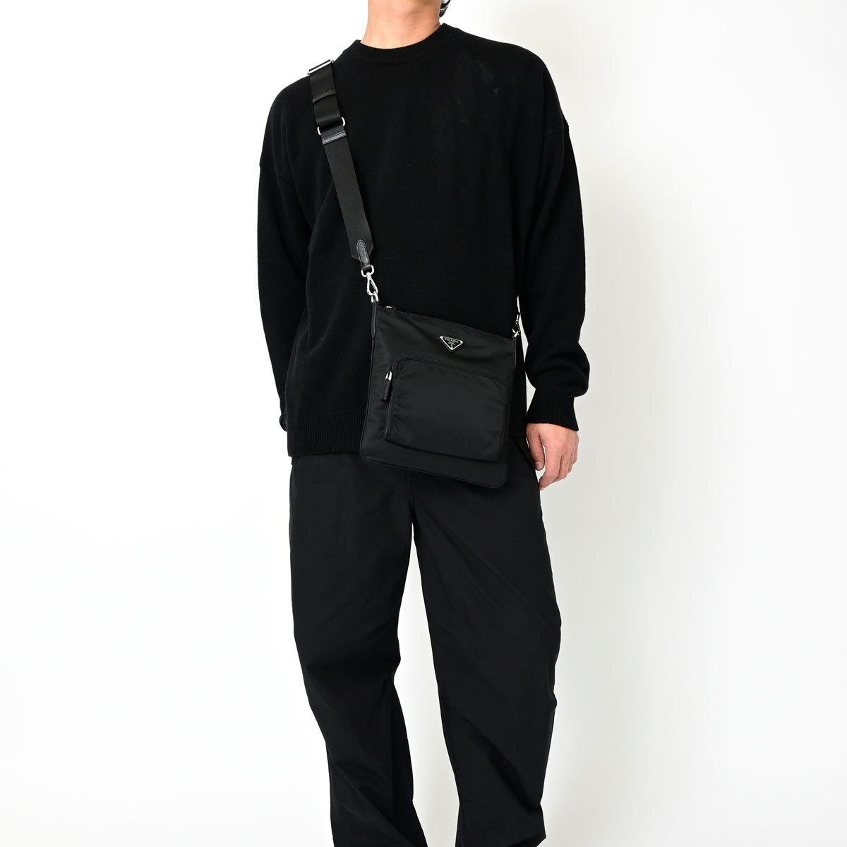 PRADA 三角 ロゴ付き ナイロン ショルダーバック 1BH716