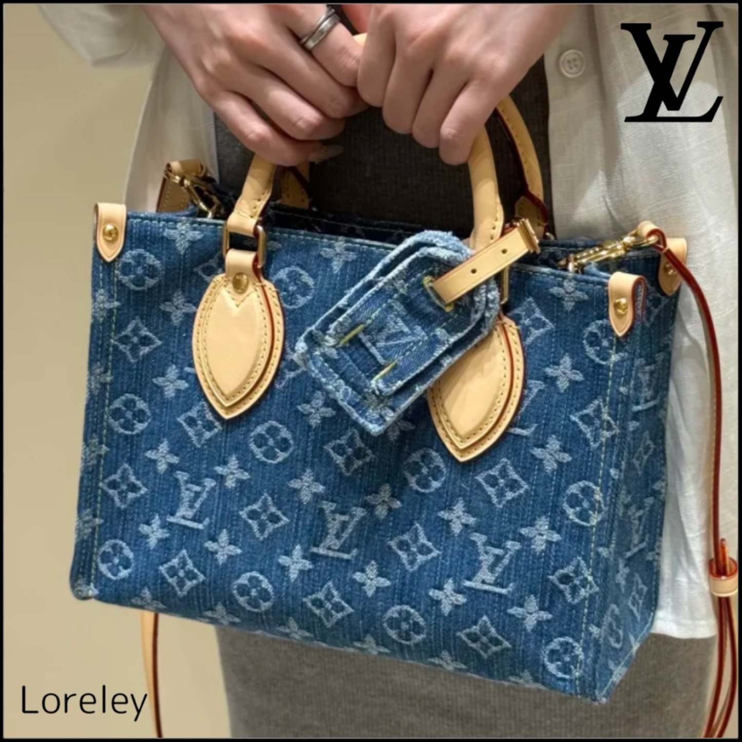 【お洒落】Louis Vuitton モノグラム・デニム オンザゴー PM  M14633