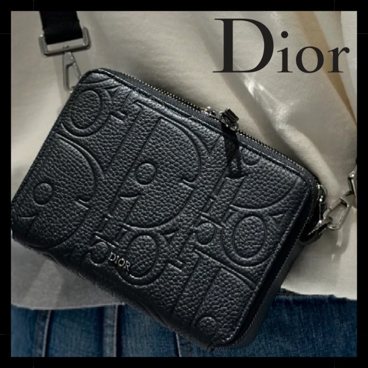 *DIOR* ディオール ストラップ付き ジップポーチ